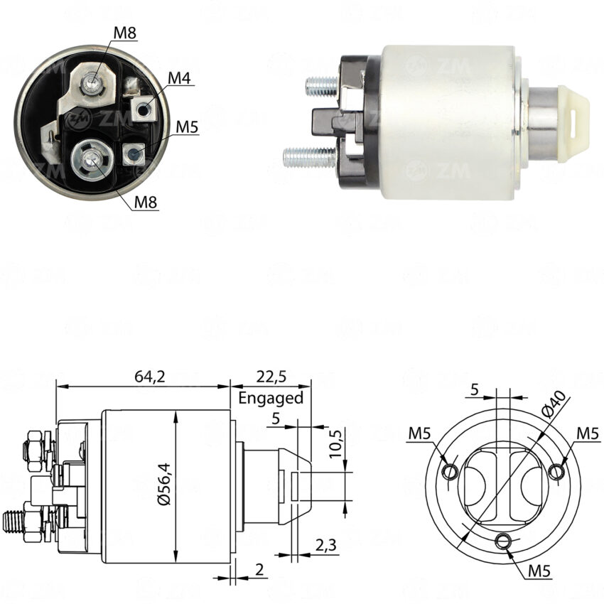 SOLENOIDE ZM 471 - FORD-RENAULT-FIAT