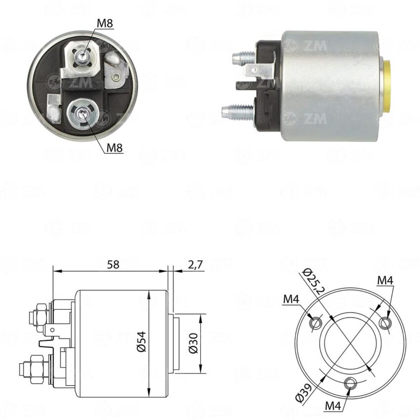 SOLENOIDE ZM 491 - PEUGEOT SUZUKI