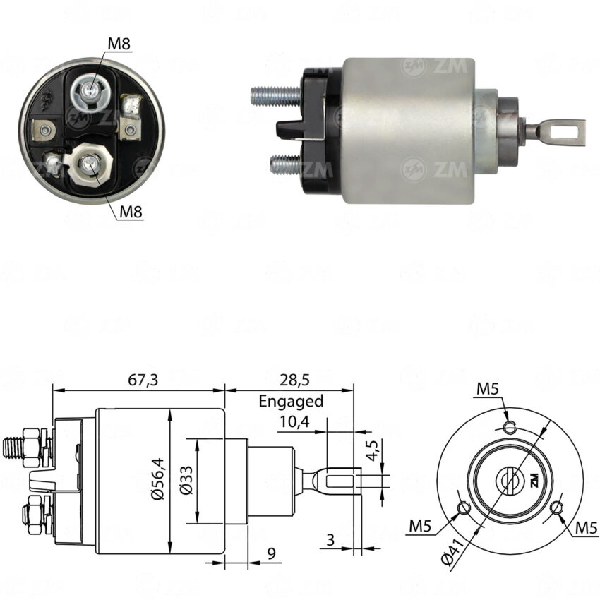 SOLENOIDE ZM 574 - CHEVETTE-FIAT DUNA 1.5 BOSCH