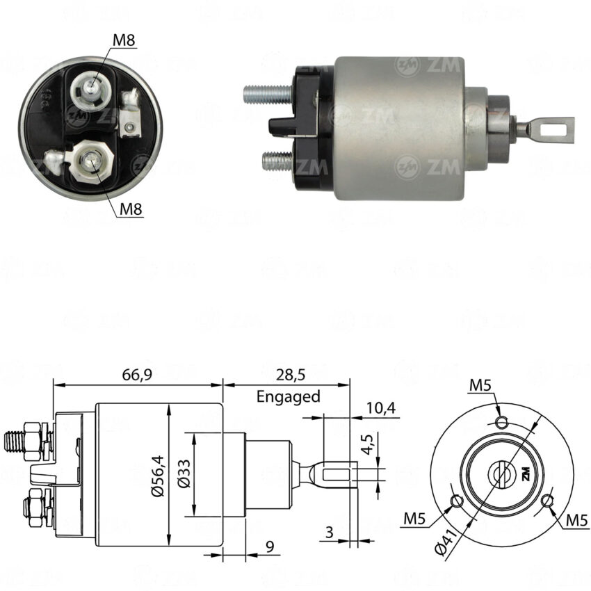SOLENOIDE ZM 575 - CHEVROLET S10 NAFTA