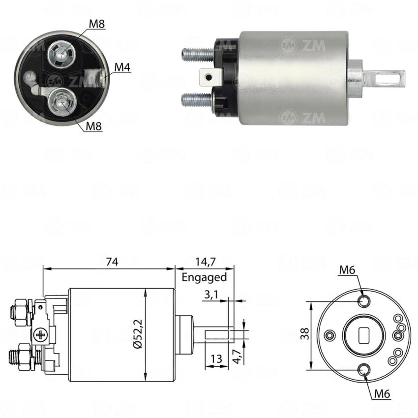SOLENOIDE ZM 684 - CHEVROLET BLAZER-ISUZU-NISSAN