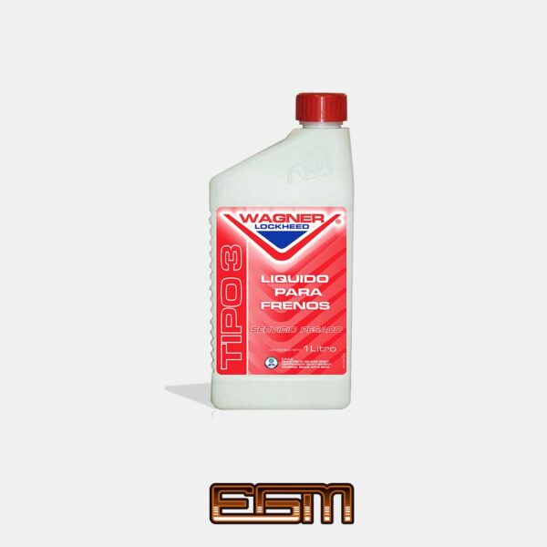 LIQUIDO FRENOS WAGNER LOCKHEED TIPO 3/DOT3 - 1 LT - SERVICIO PESADO A BASE DE GLICOLES