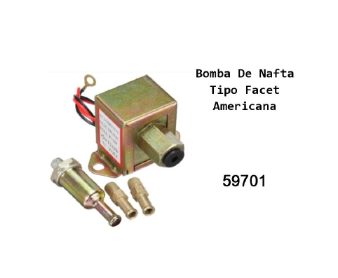 BOMBA NAFTA ELECTRICA TIPO FACET 59701 / P-502 - UNIVERSAL 12V - 0.2 BAR