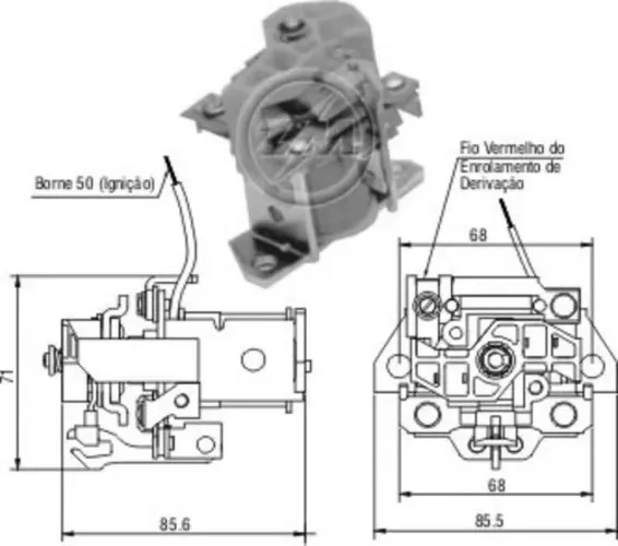 SOLENOIDE ZM 901 - FKB 24V - CATERPILLAR/CASE/CUMMINS/FIAT