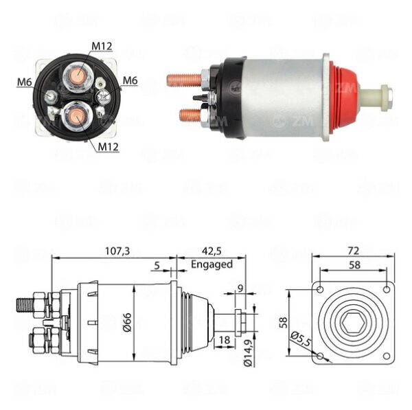 SOLENOIDE ZM 835 - MERCEDES BENZ
