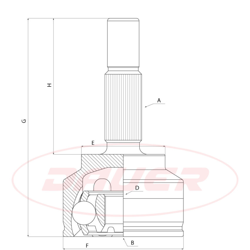 JUNTA HOMOCINETICA LADO RUEDA DAUER JHR-0104 | RENAULT CLIO 1990-2023 KANGOO 1997-2023 - Imagen 4