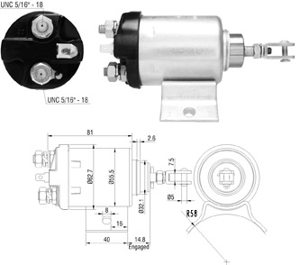 SOLENOIDE ZM 1-518 - FORD 4000, 4600, 5600, 6600