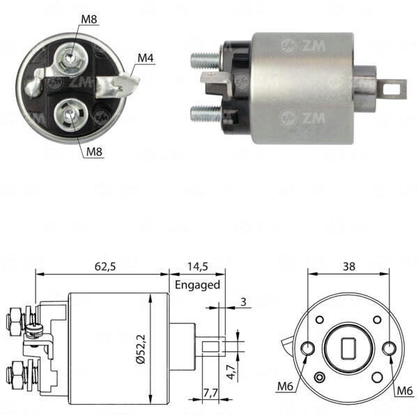 SOLENOIDE ZM 410 - CHEVROLET CORSA,COMBO 1.7