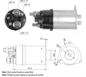 SOLENOIDE ZM 459 - CATERPILLER DELCO REMY 24V