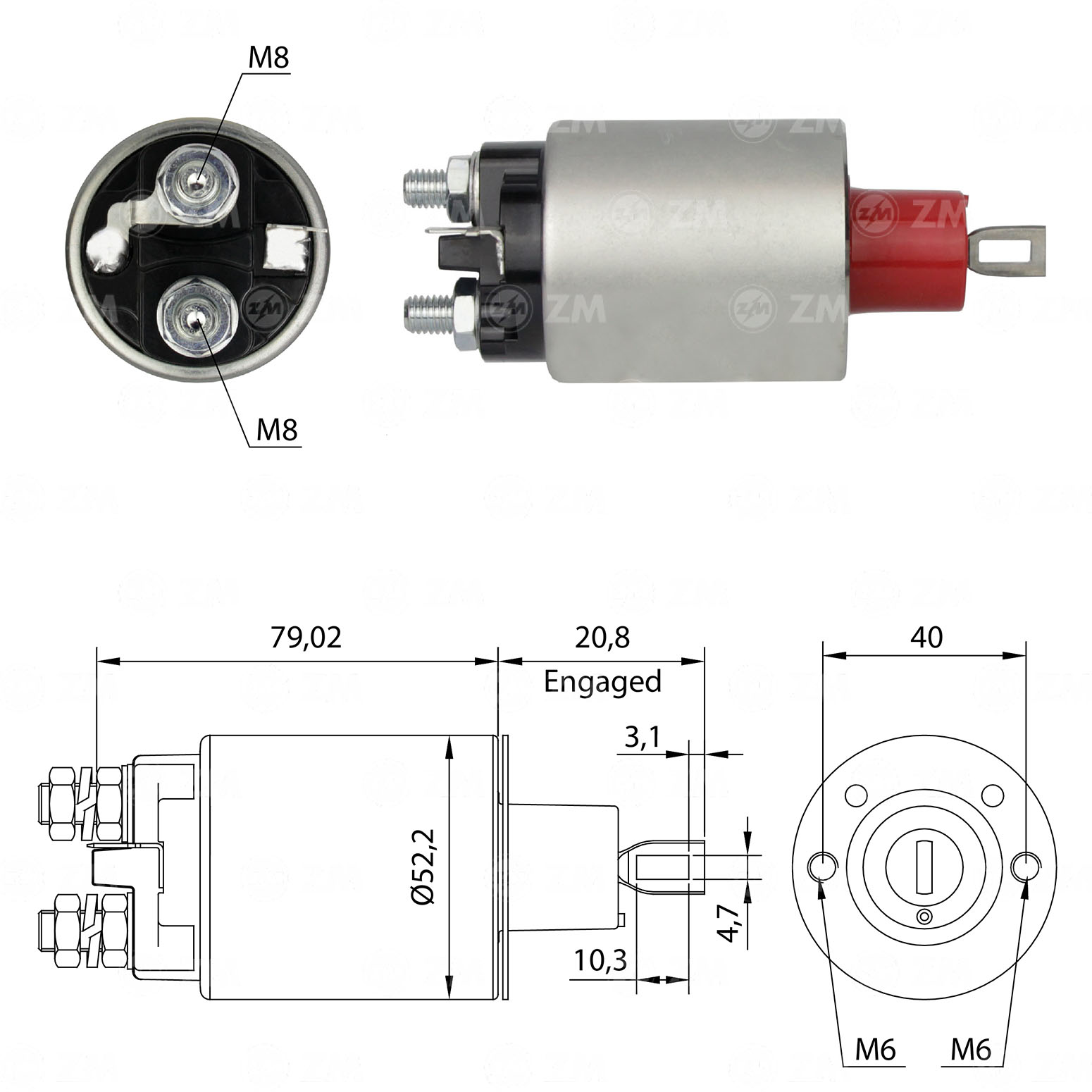 SOLENOIDE ZM 480 - FORD F100 250
