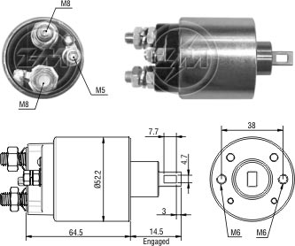 SOLENOIDE ZM 485 - CITROEN BERLINGO,C5 - FIAT DUCATO - PEUGEOT BOXER