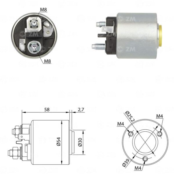 SOLENOIDE ZM 491 - PEUGEOT SUZUKI