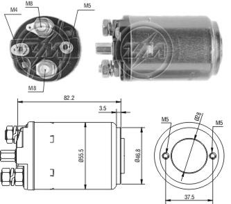 SOLENOIDE ZM 512 - VOLKSWAGEN SAVEIRO,SENDA DIESEL