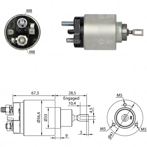 SOLENOIDE ZM 574 - CHEVETTE-FIAT DUNA 1.5 BOSCH