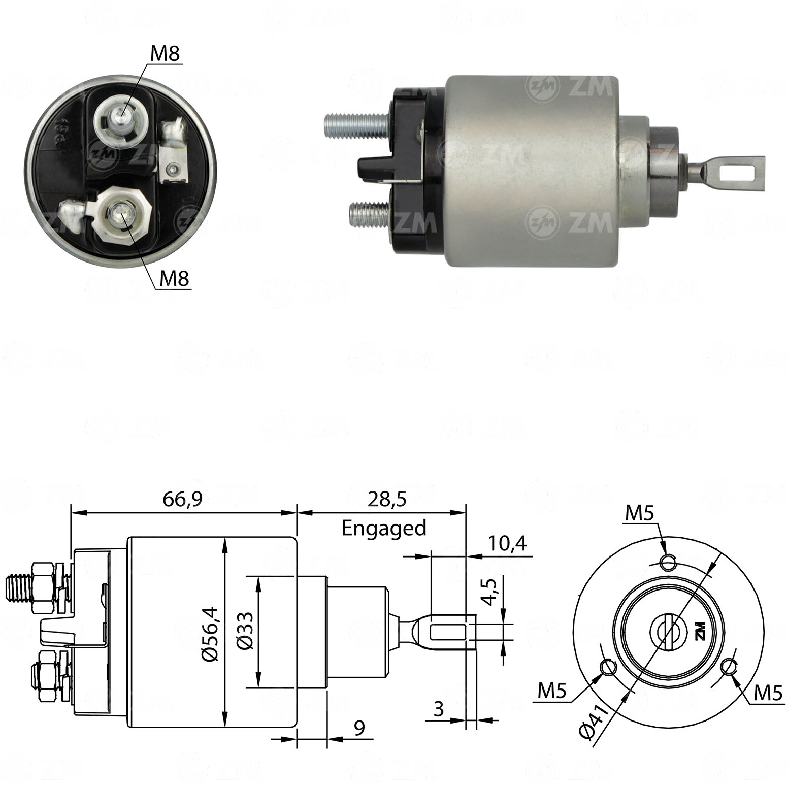 SOLENOIDE ZM 575 - CHEVROLET S10 NAFTA