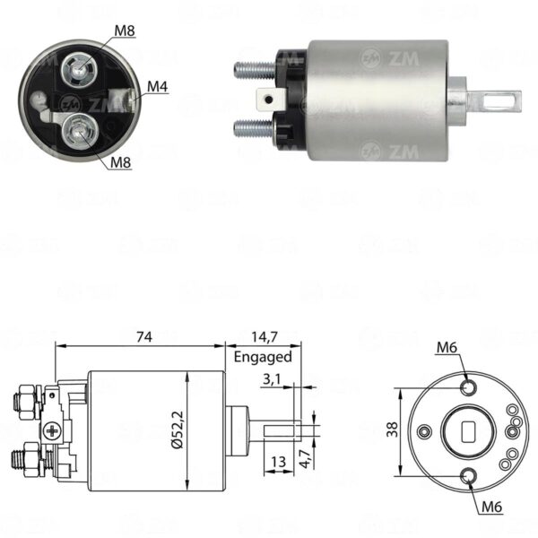 SOLENOIDE ZM 684 - CHEVROLET BLAZER-ISUZU-NISSAN