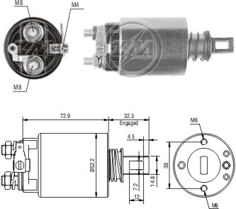 SOLENOIDE ZM 687 - CHEVROLET LUV
