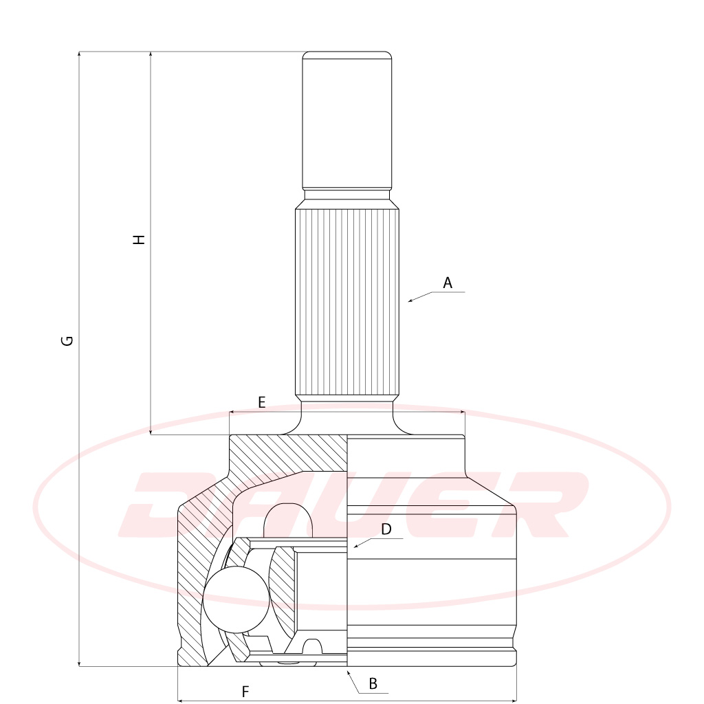 JUNTA HOMOCINETICA LADO RUEDA DAUER JHR-0104 | RENAULT CLIO 1990-2023 KANGOO 1997-2023 - Imagen 4